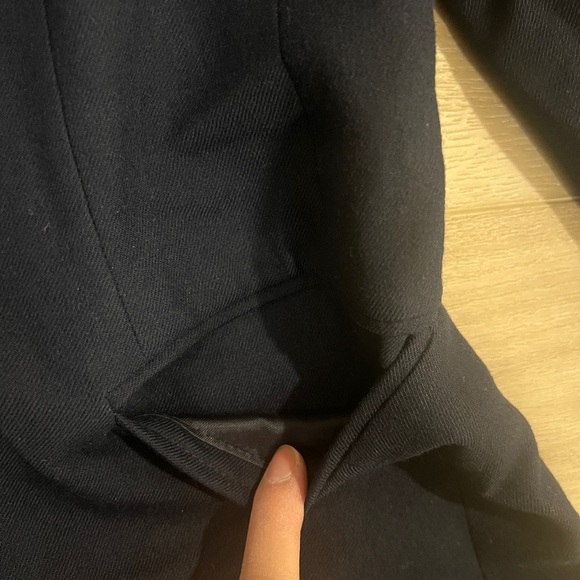 Vintage 80s 90s Talbots 100% Pure Wool Shell Black Blazer Size 4 Petites - Picture 5 of 8